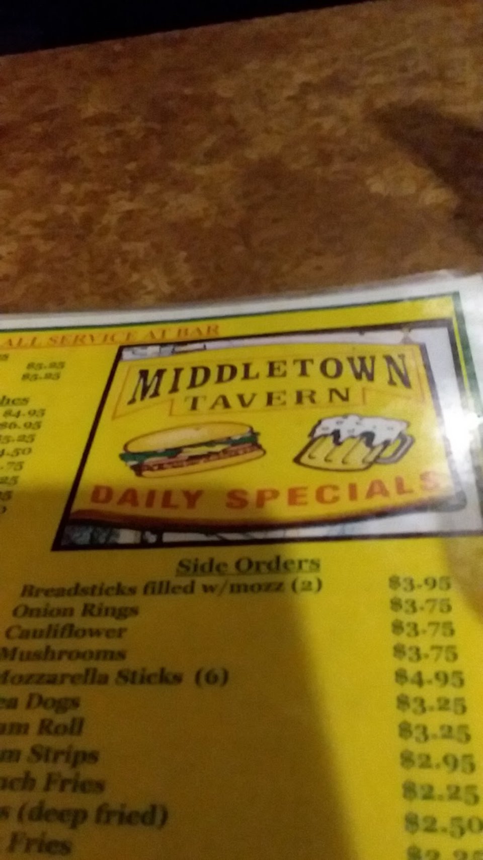 Menu page showing grilled and fried items.